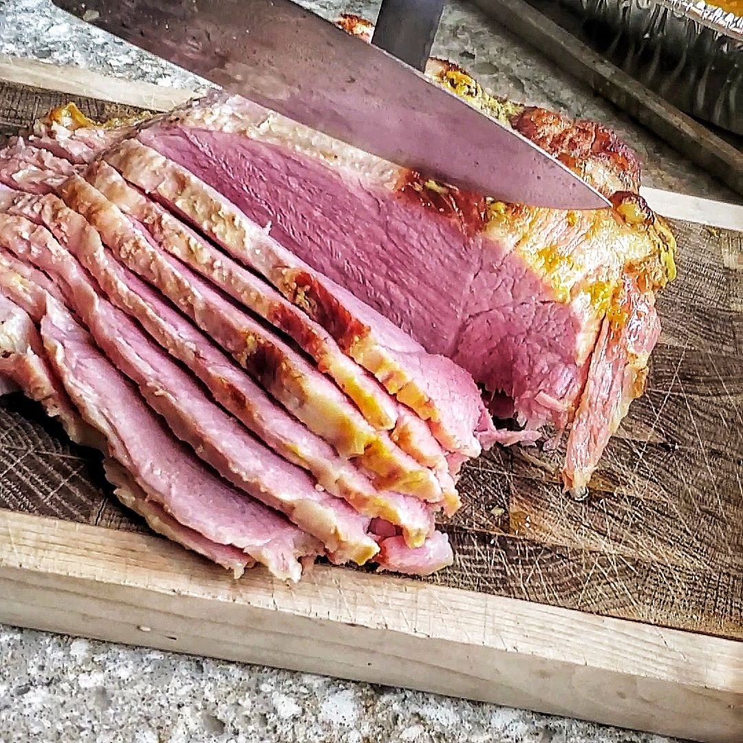 Super Simple Honey Mustard Baked Ham Recipe